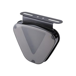 Rgb Triangle Led Rear Fog Warning Light 04 Rgb Triangle Side RGB triangle LED rear fog warning light side view with bracket