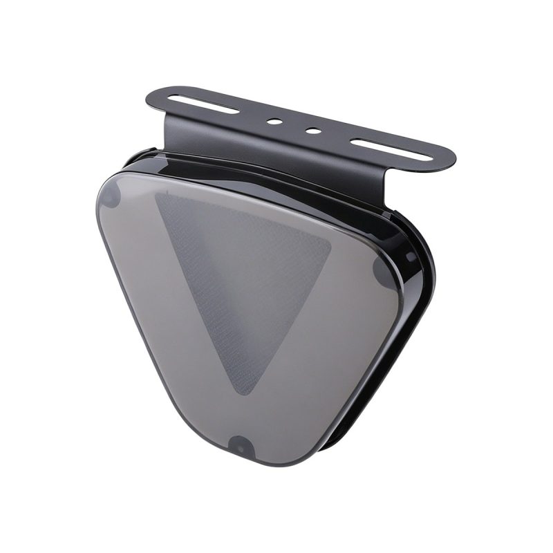 Rgb Triangle Led Rear Fog Warning Light 04 Rgb Triangle Side RGB triangle LED rear fog warning light side view with bracket