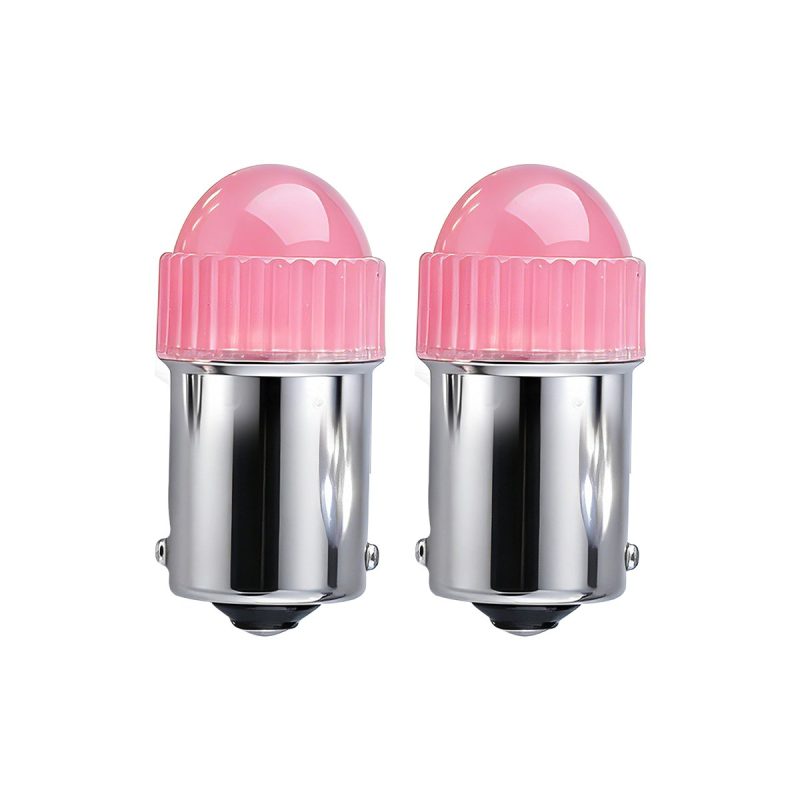 Ribbed dome 1156 BA style LED brake position bulb pair