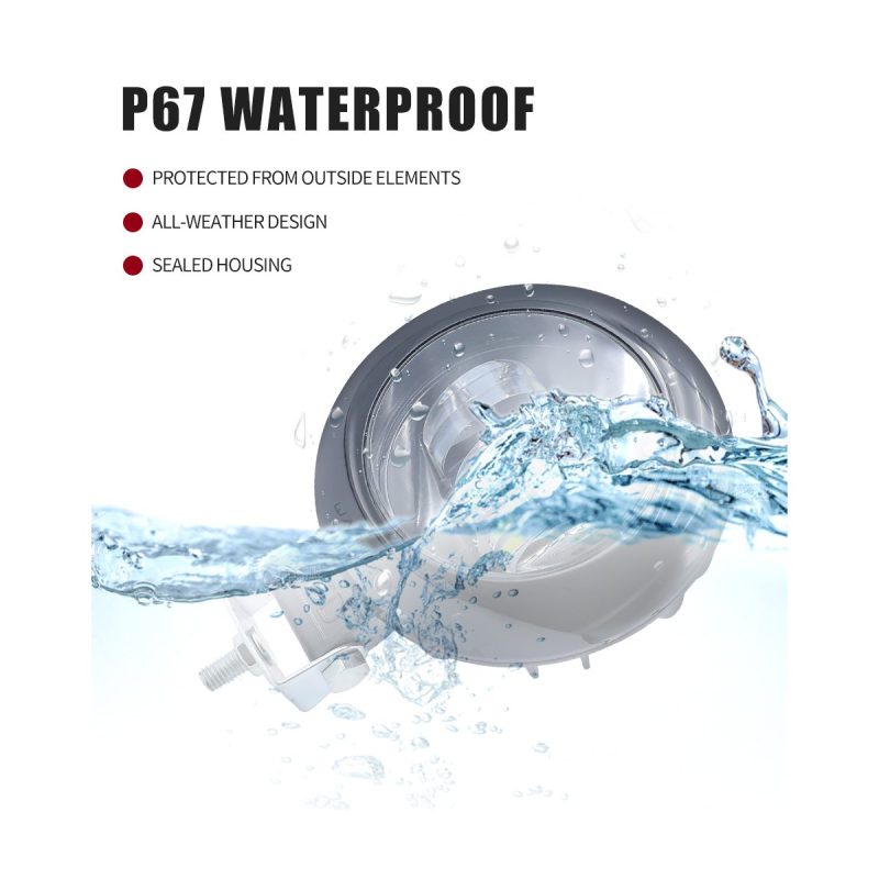 Round 6D Lens Led Work Light Waterproof Reference Waterproof source graphic with IP67 wording; confirm test basis before quotation.
