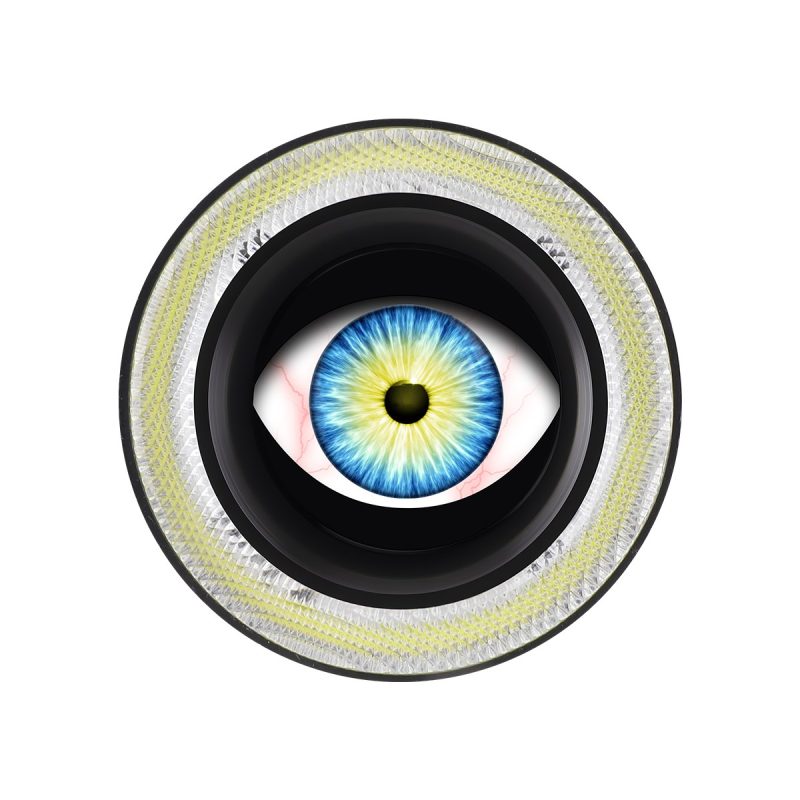 Round Angel Eye LED Car Fog Light side or rear reference