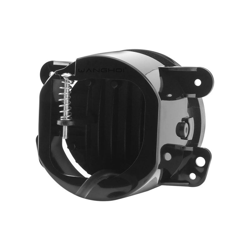 Rear view of round dual-bead angel eye LED fog light
