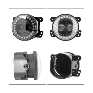 Multi-view reference for round dual-bead angel eye LED fog light