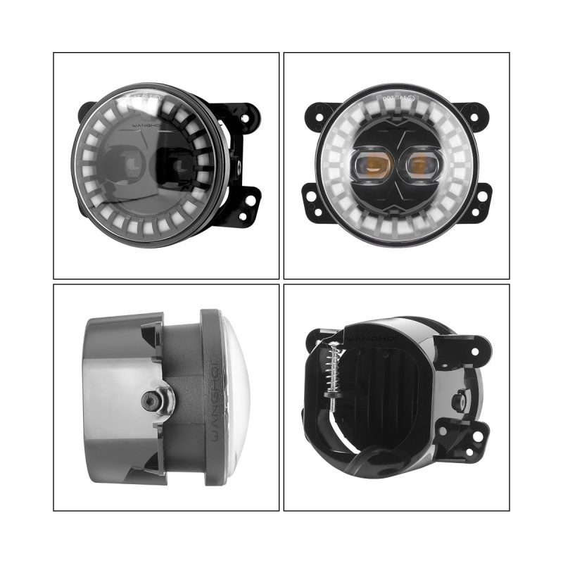 Multi-view reference for round dual-bead angel eye LED fog light