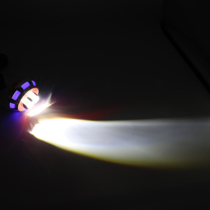 Round Dual Eye Angel Eye Headlight White Yellow Beam Effect White/yellow beam-effect reference from the supplied image set.