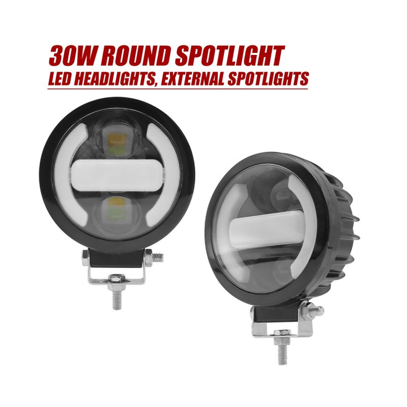 Round External Motorcycle Auxiliary Spotlight 03 Round External Pair Round external motorcycle auxiliary spotlight pair view