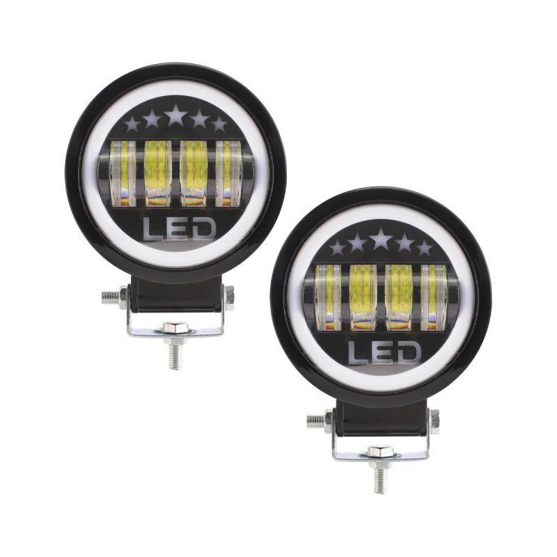 Round Five-Star Trim LED Work Light detail or accessory reference