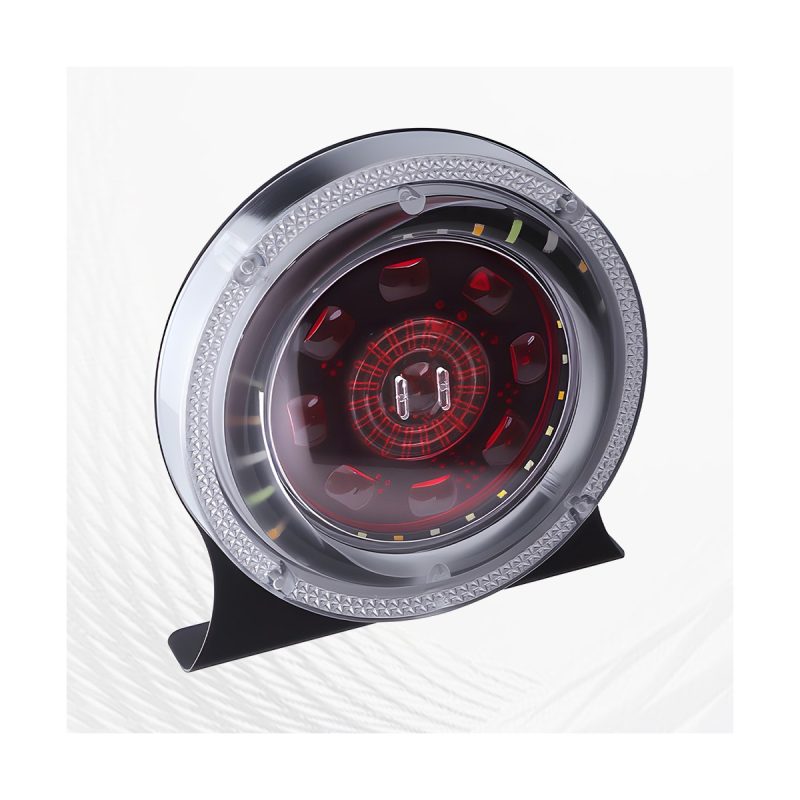 Round Flowing Color Led Rear Tail Light 02 Flow Tail Angle Round flowing color LED rear tail light angle view