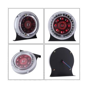 Round Flowing Color Led Rear Tail Light 06 Flow Tail Views Round flowing color LED rear tail light multi-view image