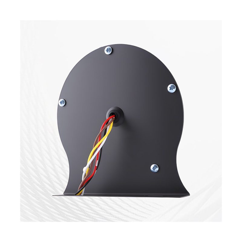 Round LED rotating strobe warning light rear wiring view