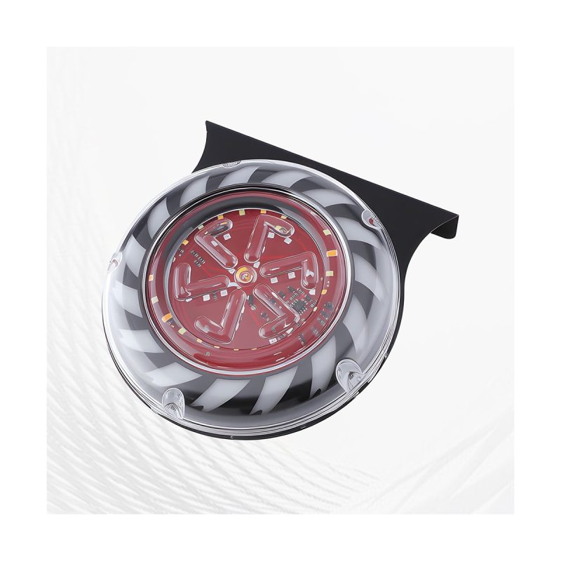 Round LED rotating strobe warning light flat product view
