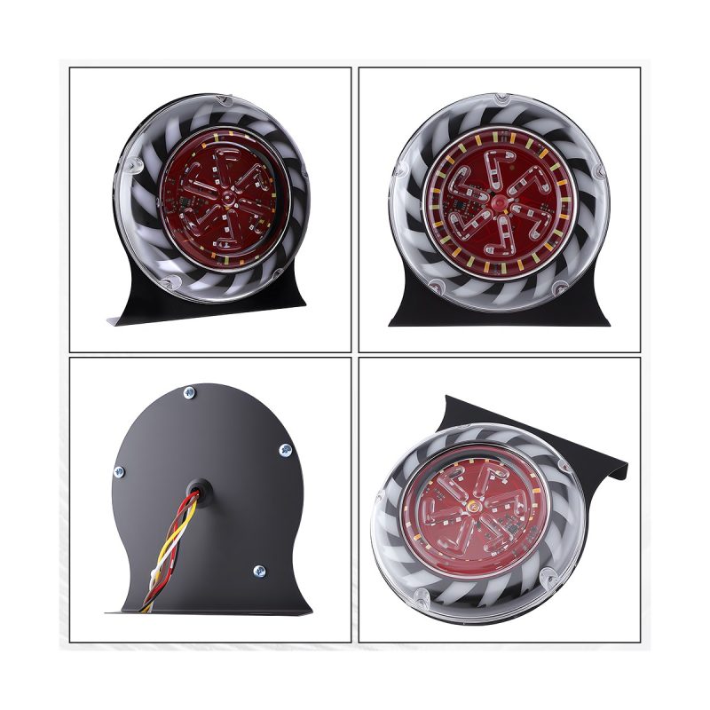 Round LED rotating strobe warning light multi-view image