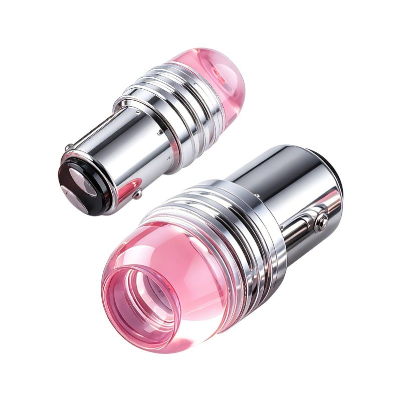 Round Lens Led Brake Position Bulb 1156 1157 7443 05 Round Ba Angle Round lens BA style LED brake position bulb angle view
