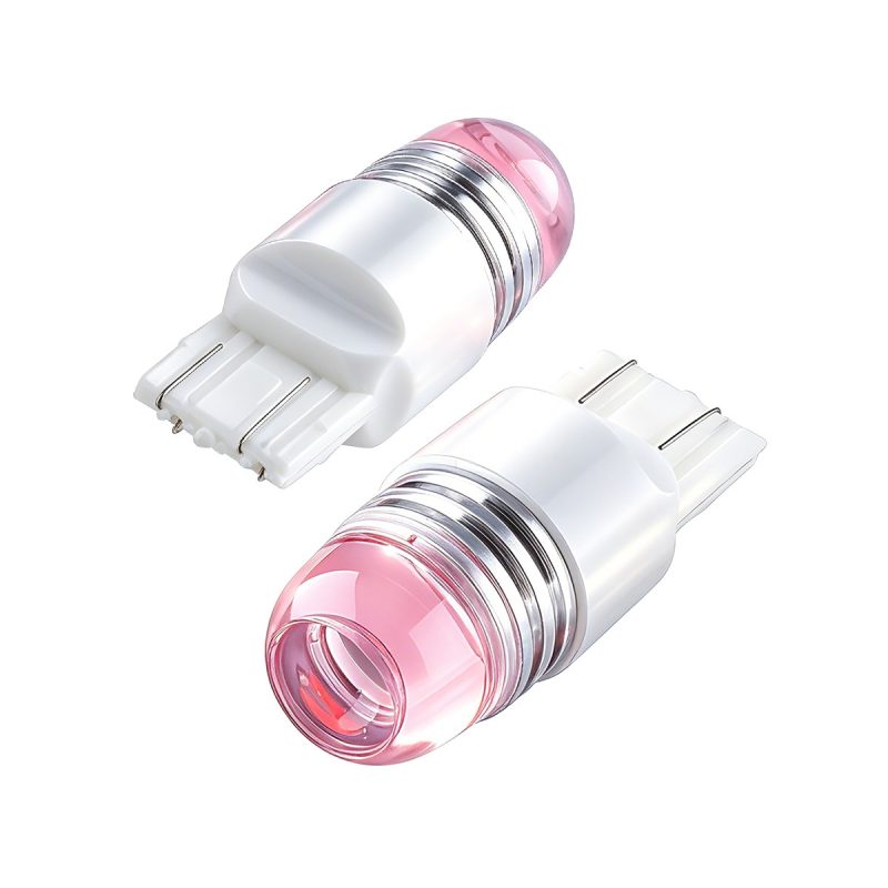 Round Lens Led Brake Position Bulb 1156 1157 7443 06 Round Wedge Angle Round lens 7443 wedge LED brake position bulb angle view