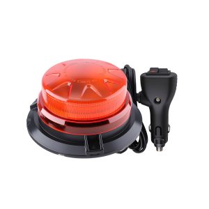 Round magnetic LED beacon warning light with plug