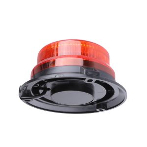Round magnetic LED beacon warning light side view