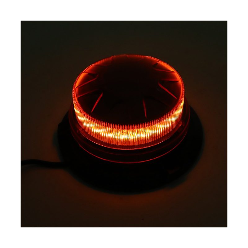 Round Magnetic Led Beacon Warning Light 05 Round Beacon Lit Round magnetic LED beacon warning light amber lit effect