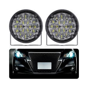 Round Multi Bead Led Fog Light Pair 02 Round Multi Bead Led Fog Light Pair 02 Round Multi-Bead LED Fog Light Pair front view reference