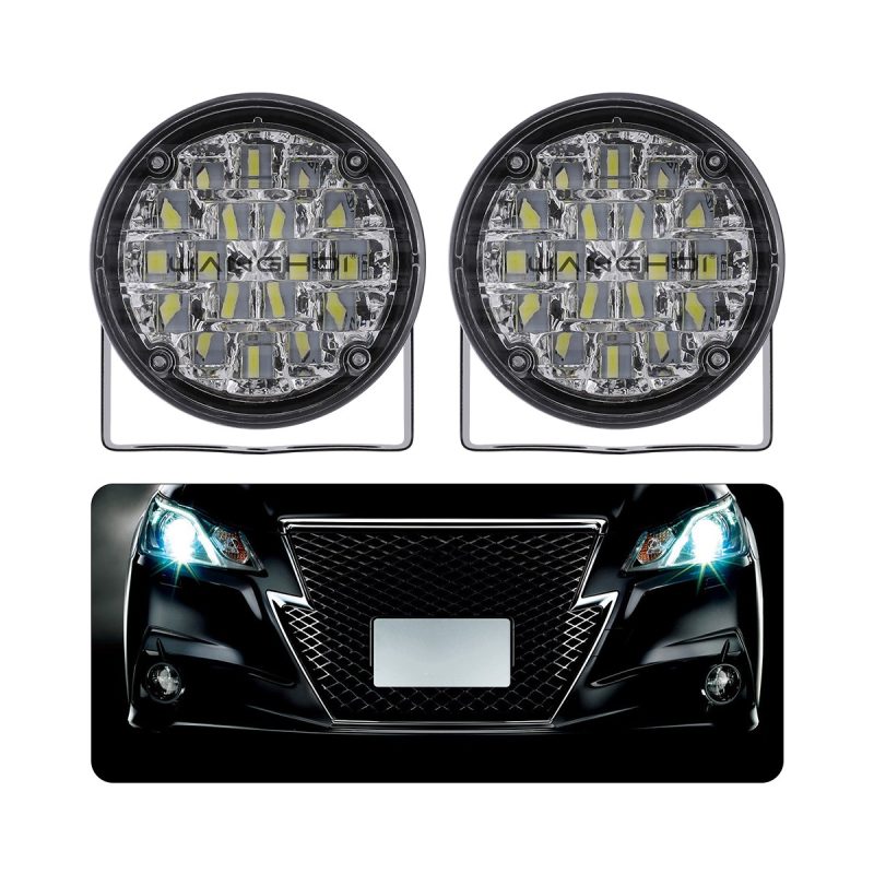 Round Multi Bead Led Fog Light Pair 02 Round Multi Bead Led Fog Light Pair 02 Round Multi-Bead LED Fog Light Pair front view reference