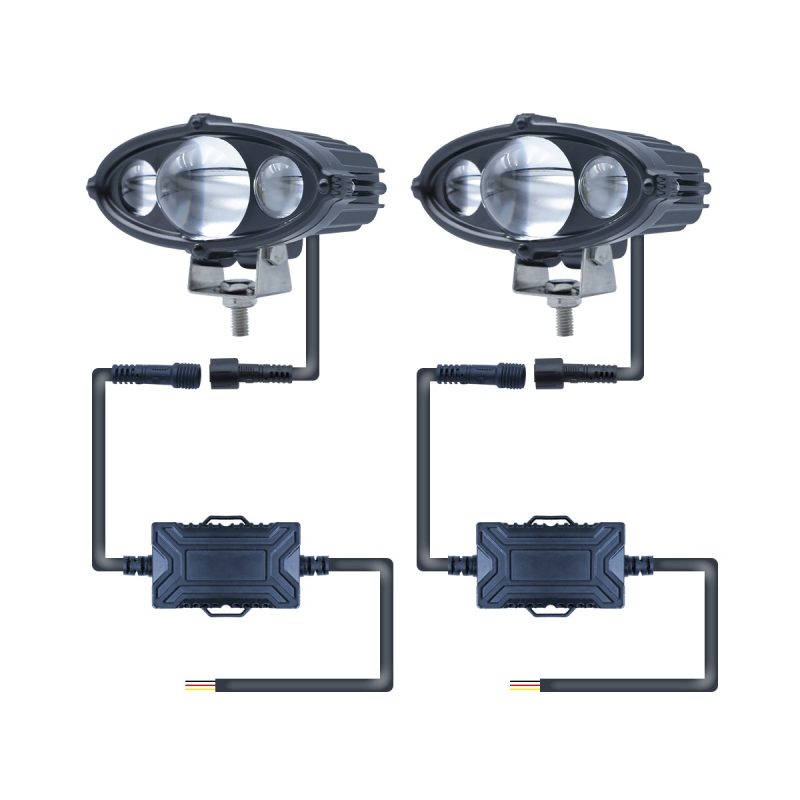 Oval 3-bead laser cannon auxiliary light driver and wiring