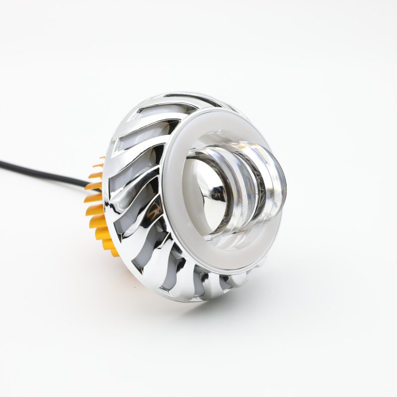 Round Rotating Angel Eye Lens Dual Eye Front Dual-eye rotating-style option front product view.