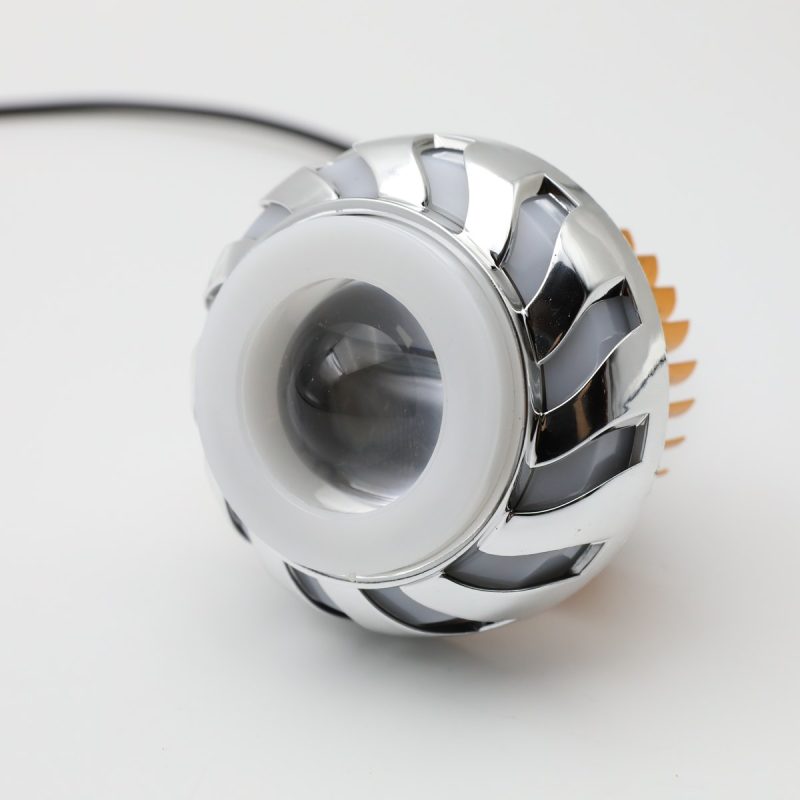 Round Rotating Angel Eye Lens Small Single Front Small single-eye option front product view for size-option comparison.