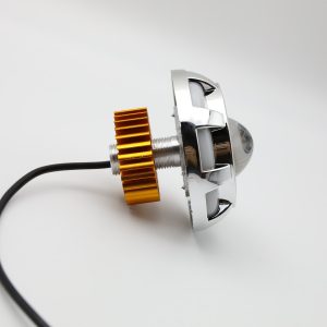 Round Segmented Single Eye Angel Eye Headlight Side Depth Wiring Side depth and wiring reference from the supplied product folder.