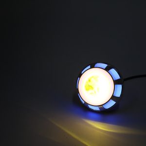 Round Segmented Single Eye Angel Eye Headlight White Yellow Effect White/yellow lighting-effect reference from the supplied image set.