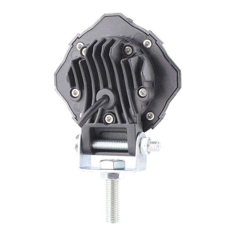 Round Single Bead Led Work Light Rear Housing Rear housing reference for heat-sink and bracket checks.