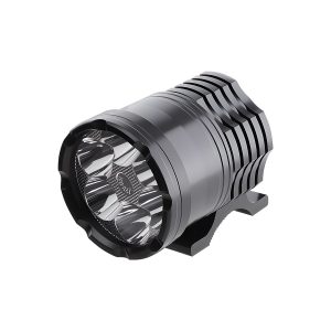 Round Six Led Motorcycle Auxiliary Spotlight 02 Round Moto Spot Side Round six LED motorcycle auxiliary spotlight side housing view