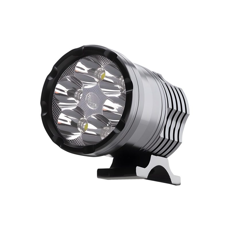 Round Six Led Motorcycle Auxiliary Spotlight 03 Round Moto Spot Front Round six LED motorcycle auxiliary spotlight front lens view