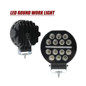 Round LED work light 11-bead rear view