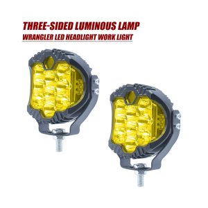 Round Three Sided Led Work Light Color Options 01 Round Three Main Round three-sided LED work light pair