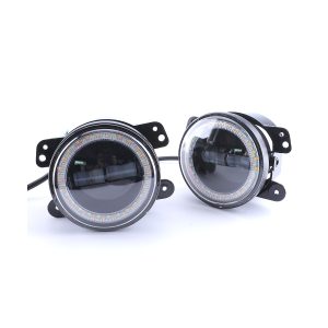 Round Two Color Angel Eye Lens Fog Light 02 Two Color Angel Pair Round two-color angel eye lens fog light pair