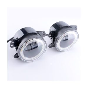 Round Two Color Angel Eye Lens Fog Light 03 Two Color Angel Angle Round two-color angel eye lens fog light angle view