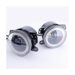 Round Two Color Angel Eye Lens Fog Light 04 Two Color Angel Side Round two-color angel eye lens fog light side view