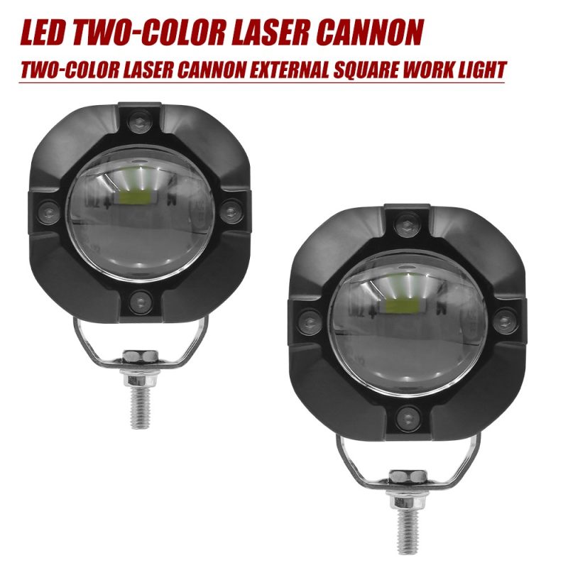 Round Two Color Laser Cannon Led Spotlight Main Round Two-Color Laser Cannon LED Spotlight 12V-24V