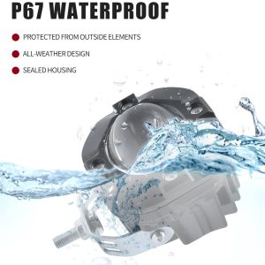 Round Two Color Laser Cannon Led Spotlight Waterproof Reference Waterproof source graphic with IP67 wording; confirm test basis before quotation.