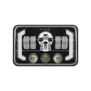 Seven-Bead Graphic 7 Inch Square LED Headlight