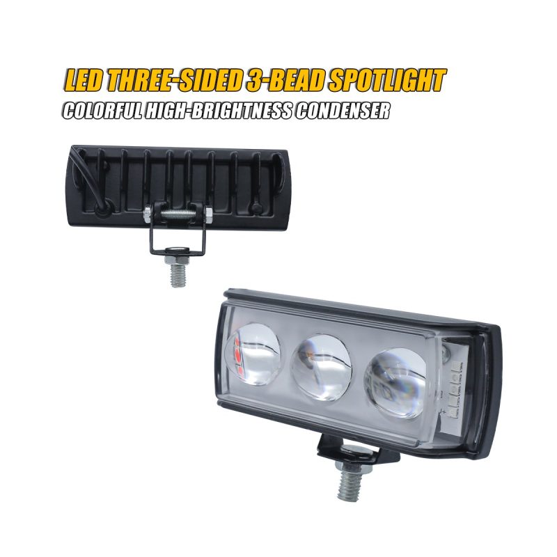Short Three Sided 3 Bead Led Spotlight 05 Short Three Bead Rear Rear and front reference for short three-sided 3-bead LED spotlight