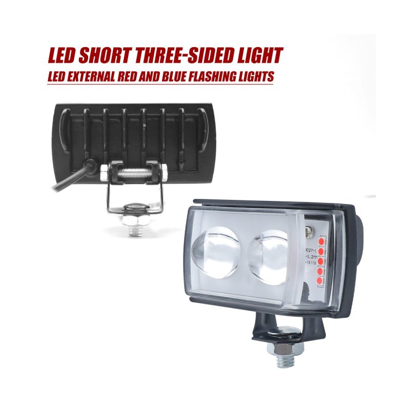 Short Three Sided Led Work Light Color Options 03 Short Three Rear Rear housing view of short three-sided LED work light