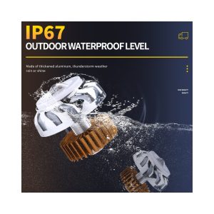 Silver Turbine Angel Eye Led Projector Light Ip67 Waterproof Source graphic showing IP67 outdoor waterproof level wording.
