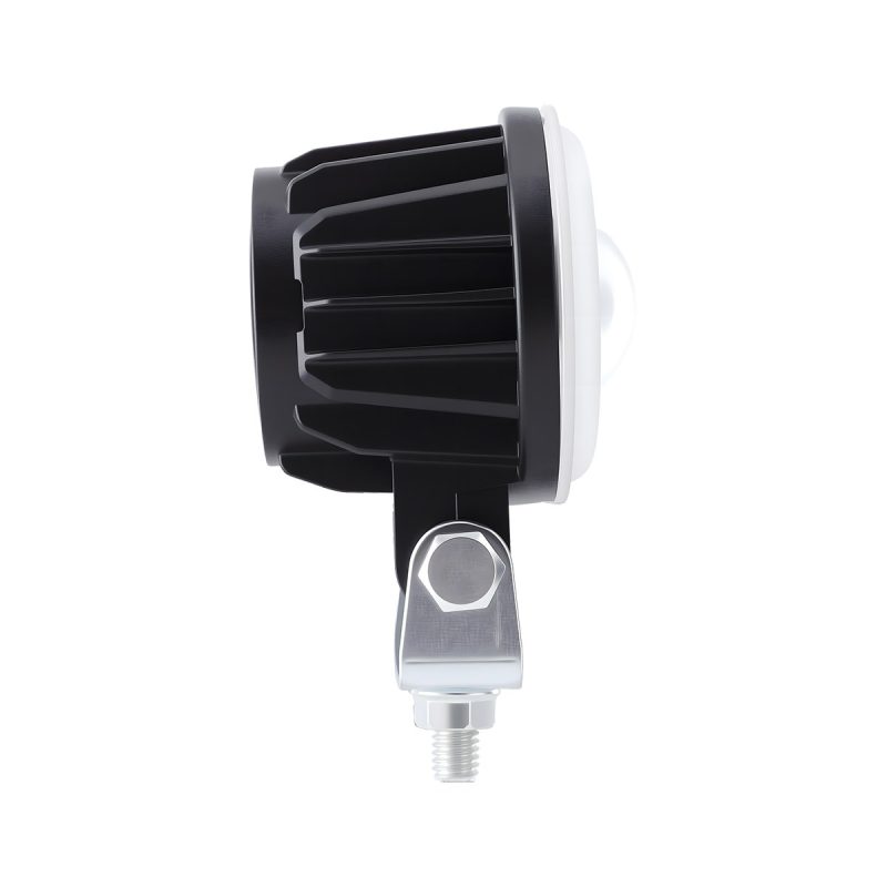 Single Bead Motorcycle Horn Led Auxiliary Light 03 Single Bead Horn Side Side view of single-bead motorcycle horn LED auxiliary light