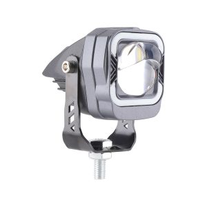 Single Eye Devil Eye Led Work Light Square Side View Square housing side view showing the bracket and rear body direction.