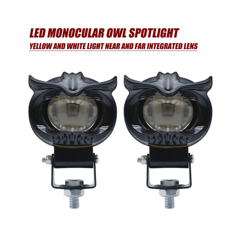 Single-Lens Owl-Style Motorcycle Auxiliary Spotlight