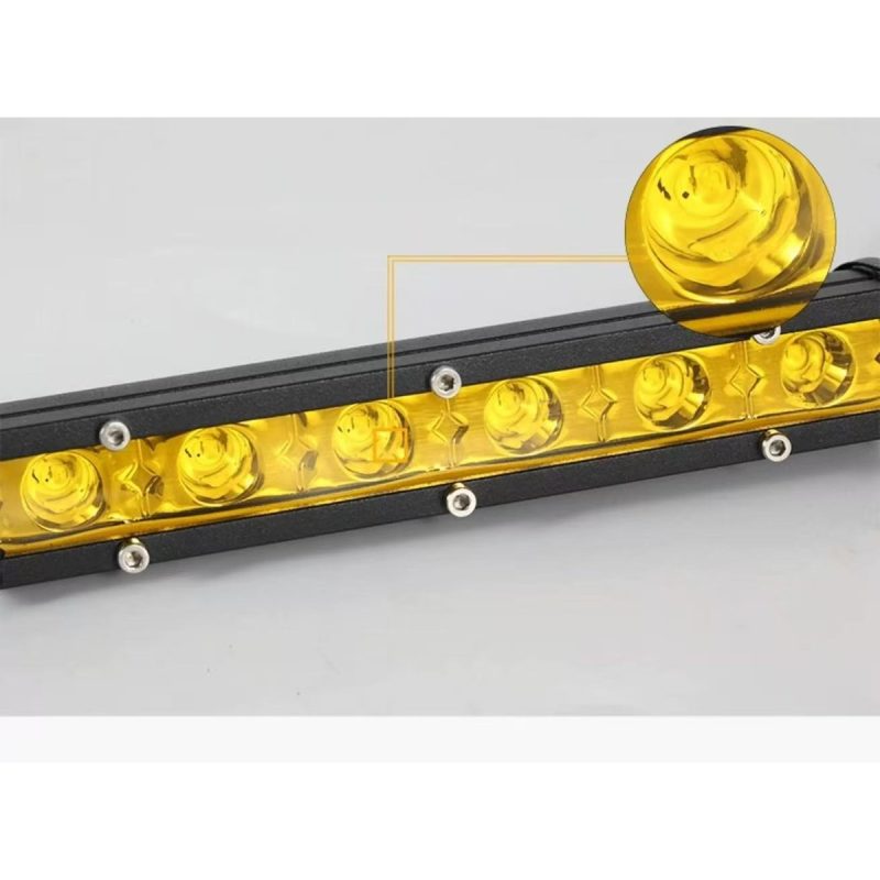 Single Row 18W Amber Led Work Light Bar 01 Single Row 18W Amber Main Single Row 18W Amber LED Work Light Bar