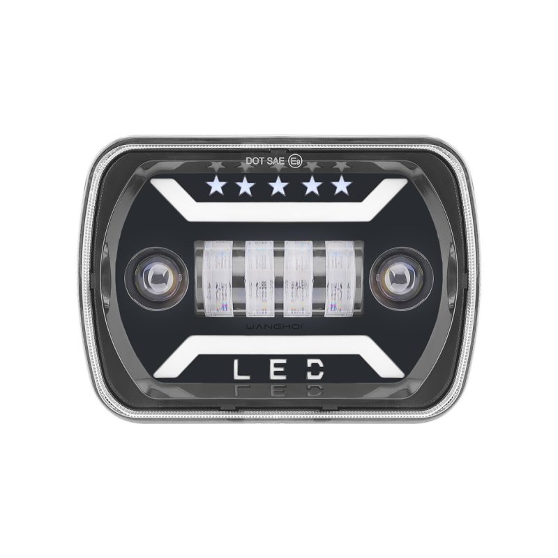 Six Bead Star Row 7 Inch Square Led Headlight 01 Six Bead Star Row 7 Inch Square Led Headlight 01 Six-Bead Star-Row 7 Inch Square LED Headlight