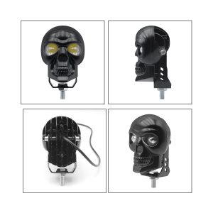 Skull-shape motorcycle auxiliary spotlight multi-view image