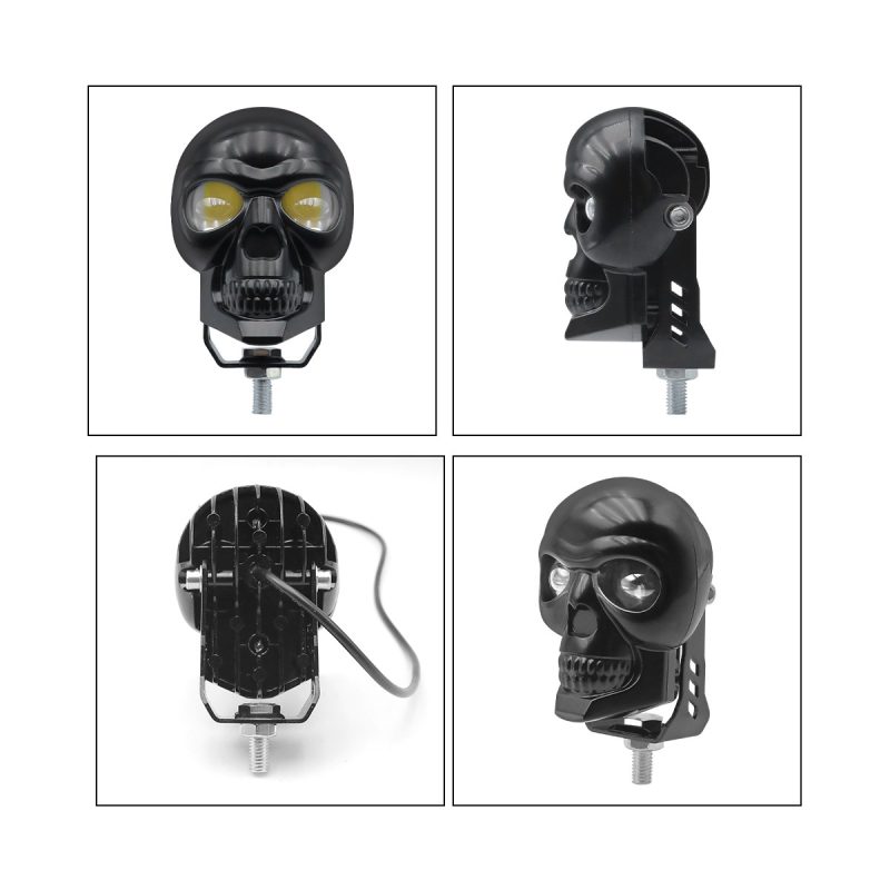 Skull-shape motorcycle auxiliary spotlight multi-view image