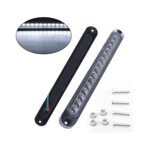 Slim Rigid Led Tail Brake Warning Light Bar Options 04 Rigid Tail Brake White Hardware White slim rigid LED tail brake warning light bar with hardware reference